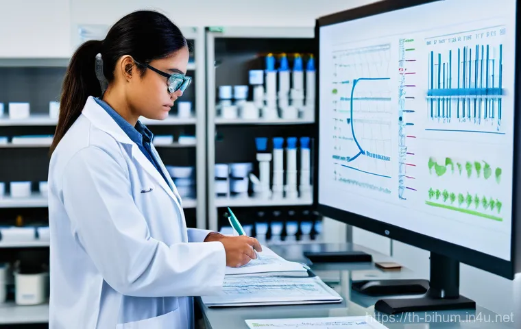 생물학자 연구소와 기업의 차이 - **Prompt:** A dynamic scene featuring a male industrial biologist, around 35 years old, in a cutting...