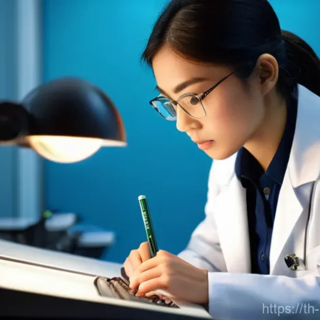 생물학자 논문 제출 과정 - **Prompt 1: Focused Manuscript Preparation**
"A bright, clean studio shot of a young Thai female...