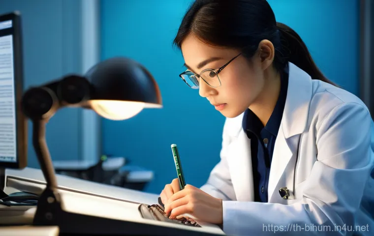 생물학자 논문 제출 과정 - **Prompt 1: Focused Manuscript Preparation**
    "A bright, clean studio shot of a young Thai female...