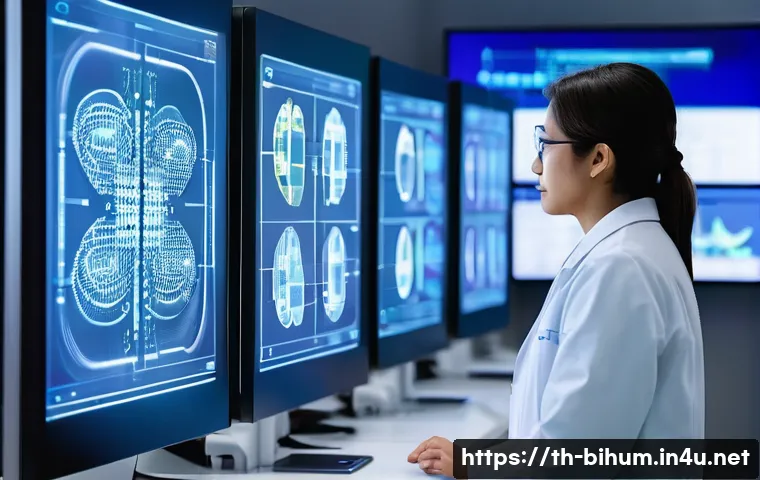 생물학자 생명과학 직업군의 변화 - **AI-Powered Precision Medicine Lab:**
    "A diverse team of male and female scientists, including ...